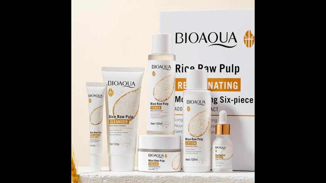 ✨ BIOAQUA Rice Raw Pulp Moisturizing & Hydrating Skin Care Set✨#bioaqua #skincare  #skincareroutine