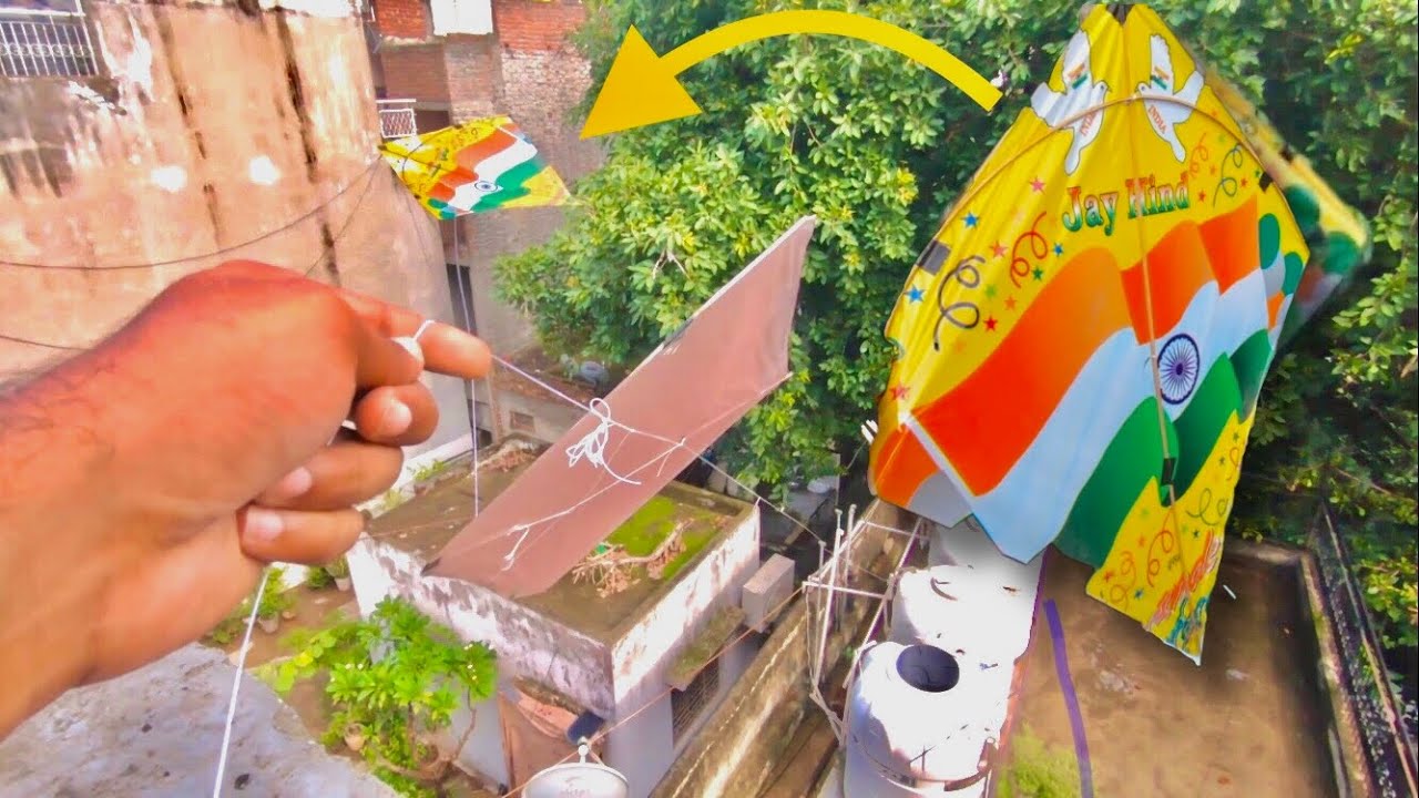 New Trick to caught big kite from tree with a nail (keel)
