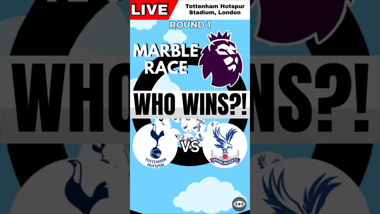 Tottenham kontra Crystal Palace #premierleague #gw29 #epl #marblerace #marbleracepremierleague