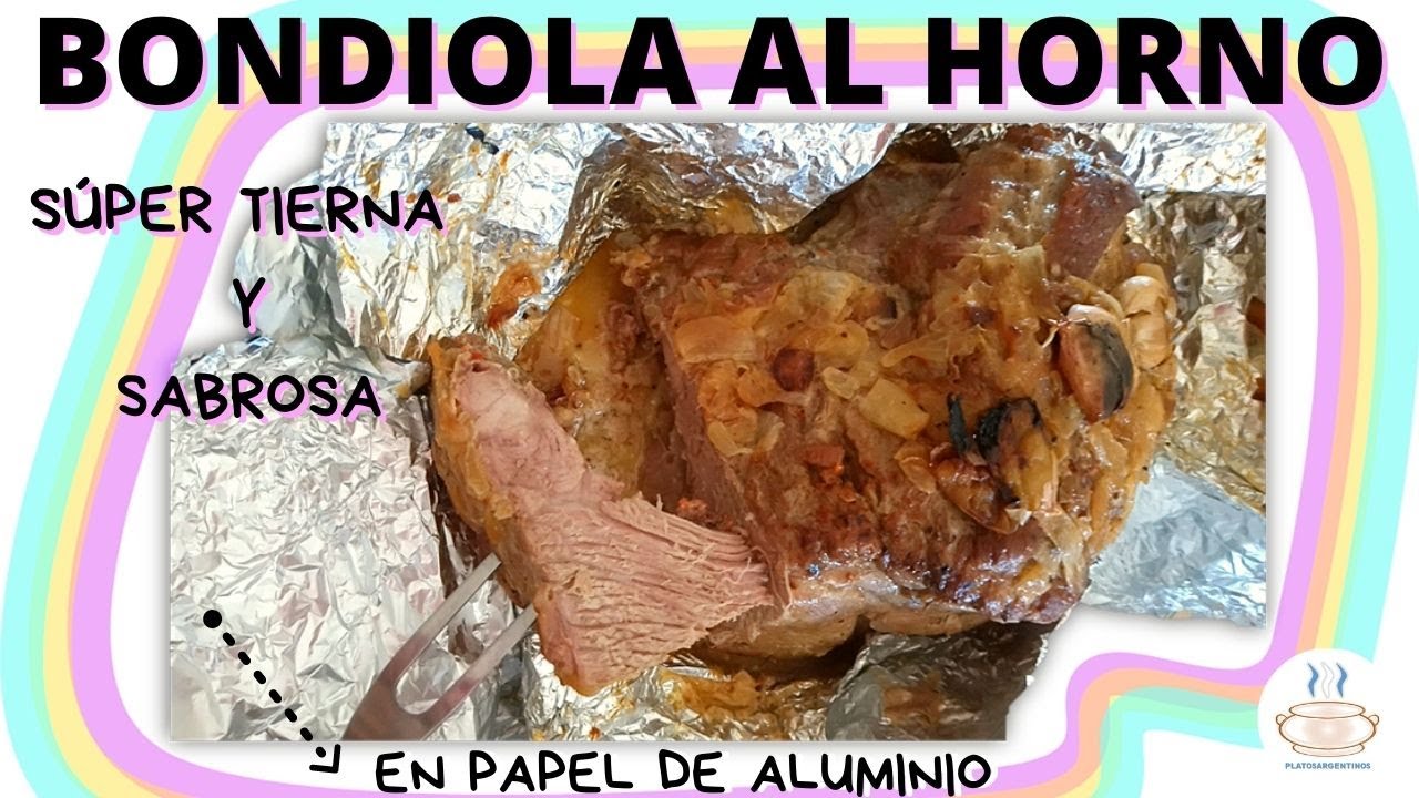 Bondiola al horno con papel de aluminio