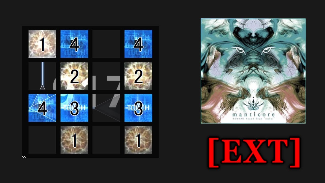【jubeat Ave.】manticore(EXT) 譜面確認(シャッター+ハンドクラップ+同時色分け)