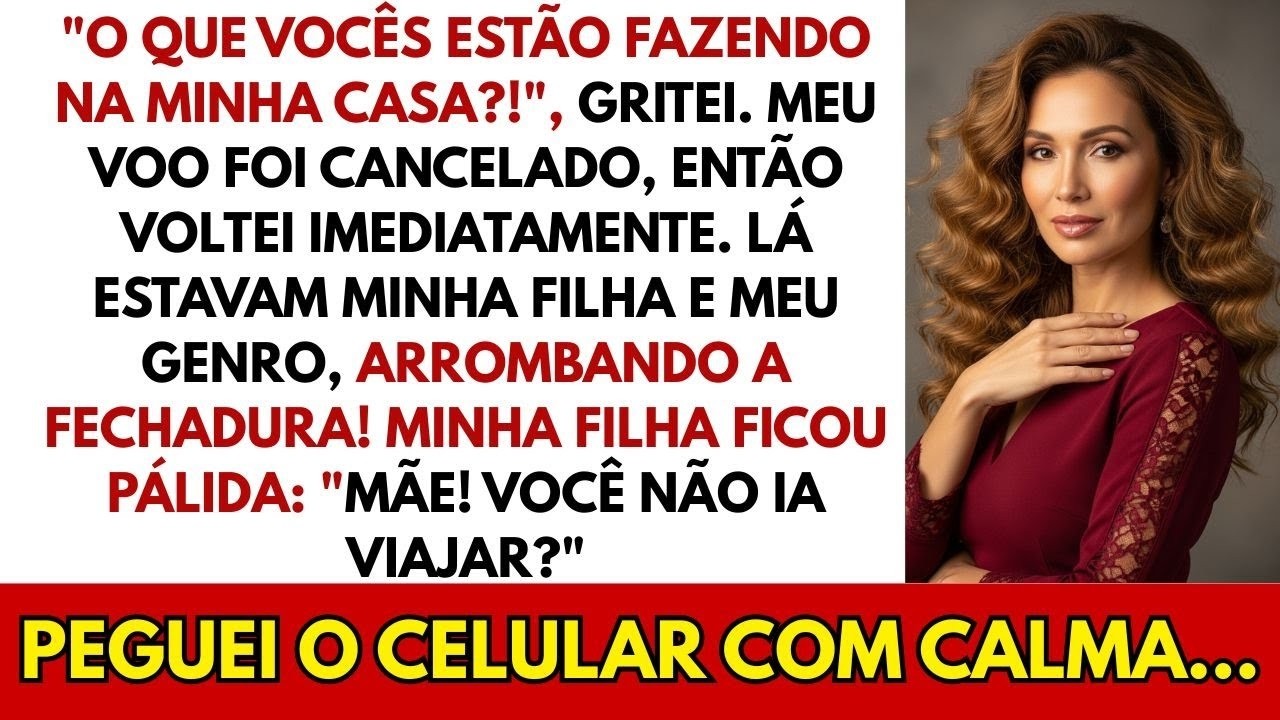 Meu voo foi cancelado – voltei pra casa e peguei minha filha e o esposo arrombando a porta!