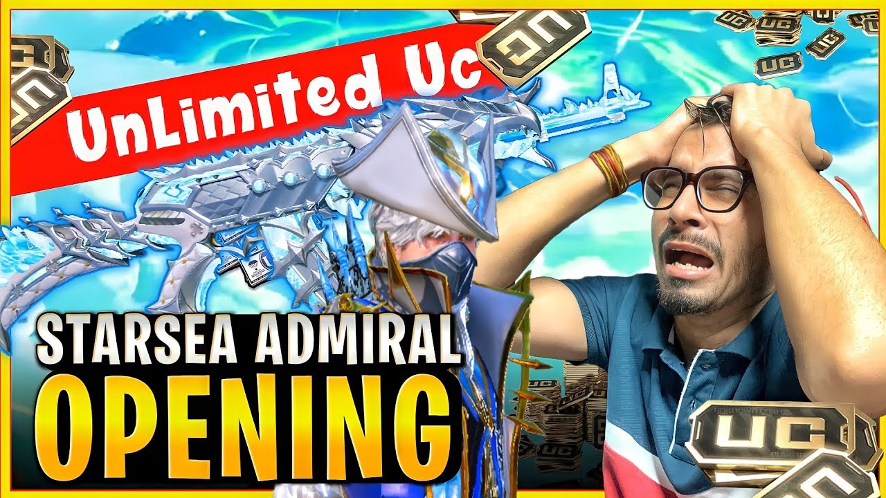 😱 Unlimited UC Crate opening of Starsea Admiral Set And Level 8 AKM Crate opening in BGMI