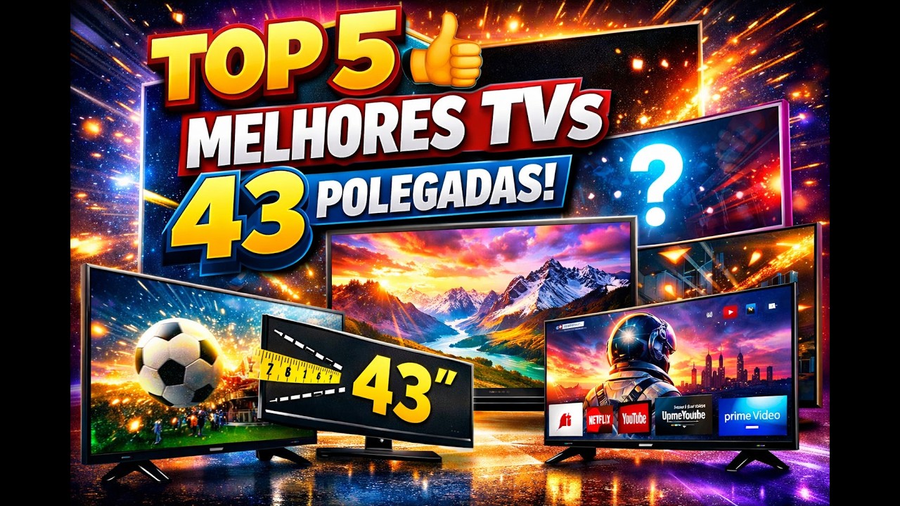 Melhores TVs 43 Polegadas 2026: Qual Vale a Pena Comprar Agora?