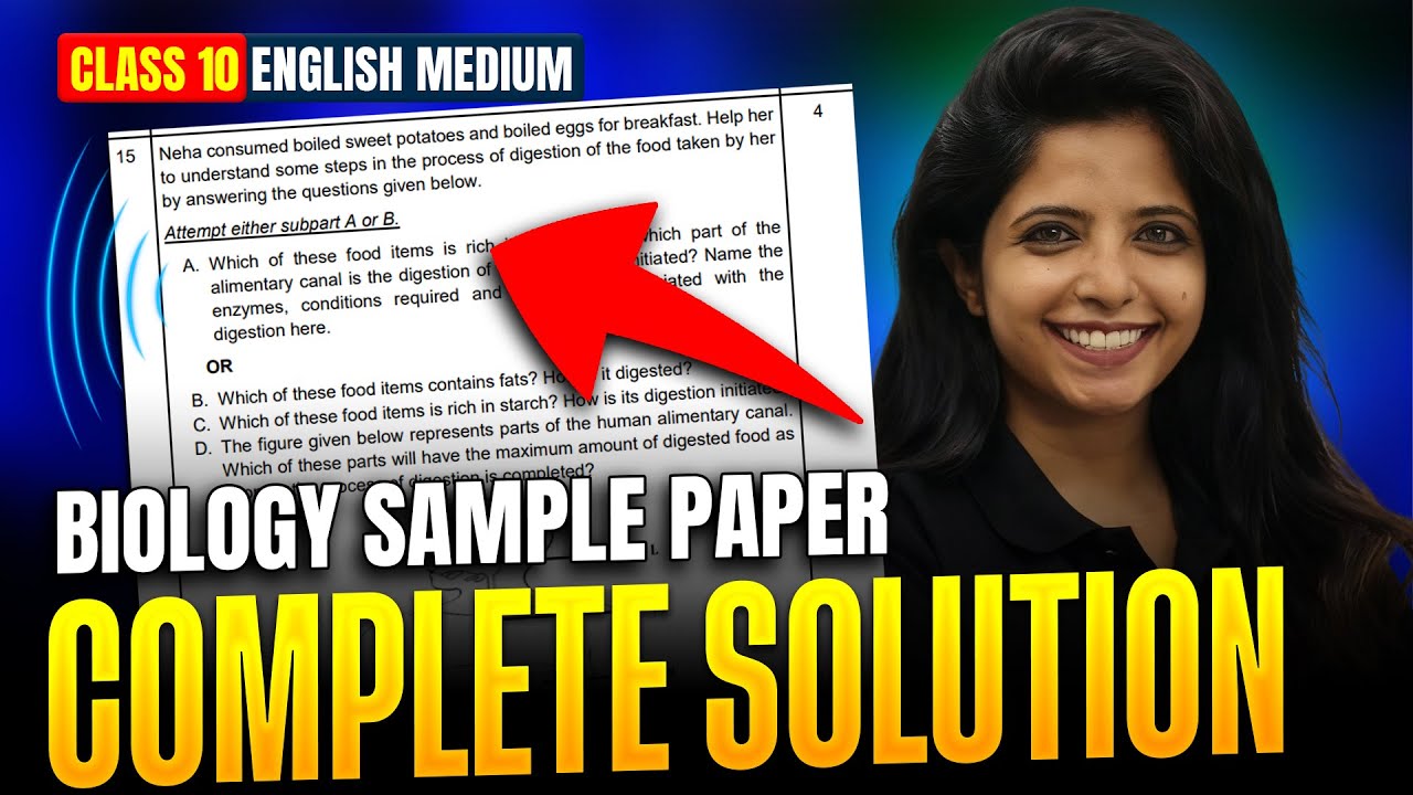💯 Class 10 Science (Biology) Sample Paper 2025&ndash;26 | Complete Solution | Tanvi Ma&rsquo;am | Full Marks