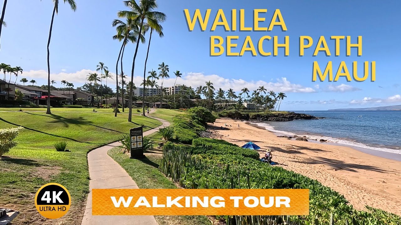 WALK on Maui's STUNNING Wailea Beach Path in 4K 60FPS!