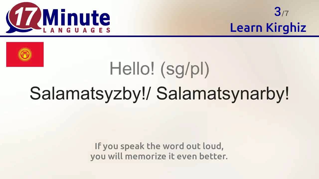 Learn Kirghiz (free language course video)