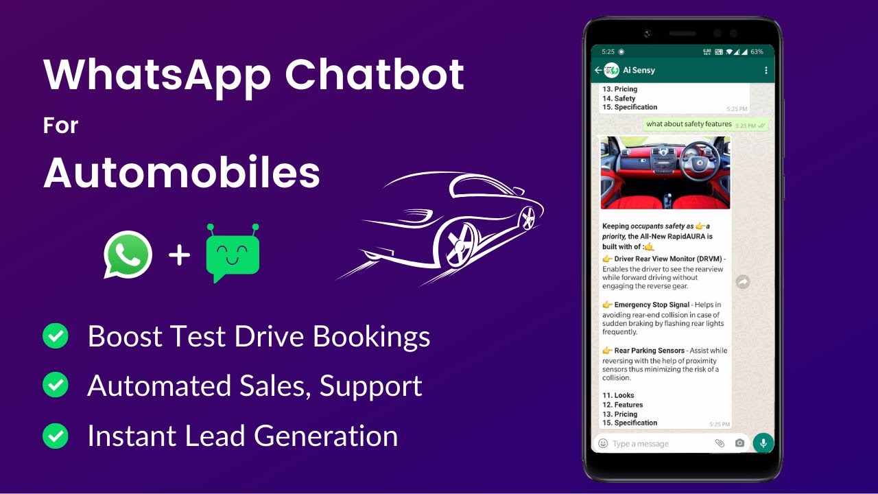 Build WhatsApp Chatbot For Automobile Bookings: Powered By AiSensy  #triny #chatbot #aisensy