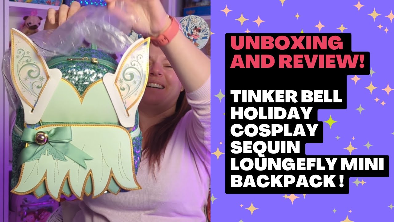 Disney Loungefly unboxing! Tinkerbell Holiday Loungefly Mini Backpack! #loungefly #loungeflyunboxing