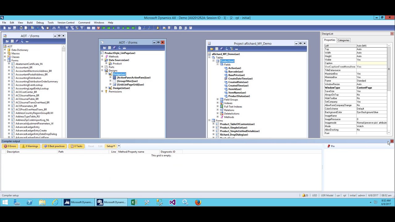 Microsoft Dynamic AX 2012 Technical Training: Form Template ListPage