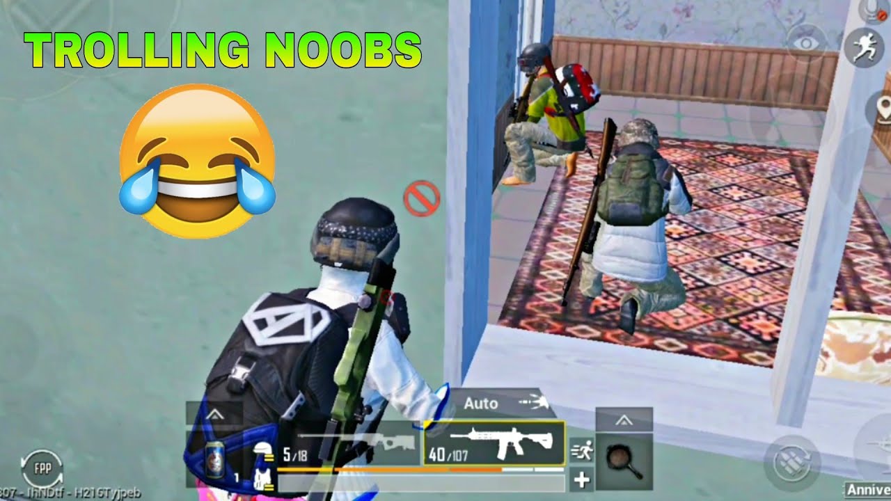 Best Trolling of CUTE NOOBS in PUBG Mobile 😂