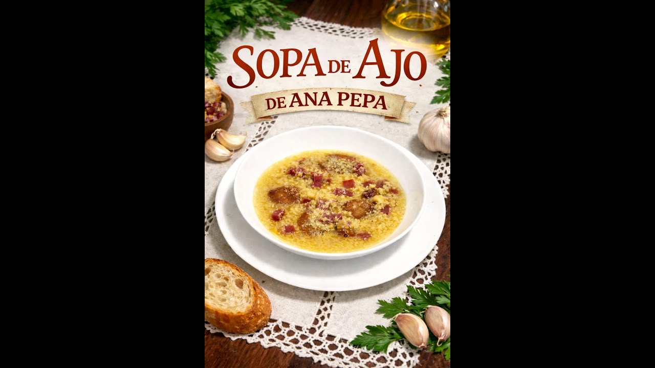 Sopa de Ajo y Jamón Receta Tradicional paso a paso