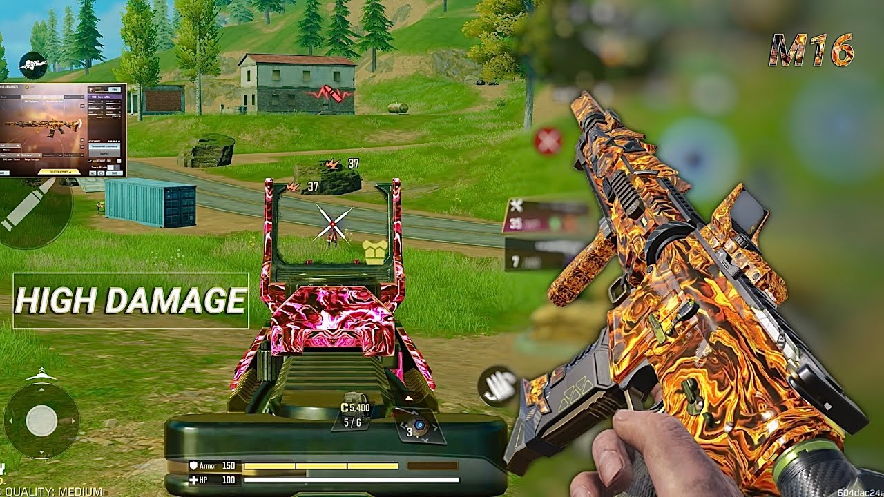 NO RECOIL in LONG RANGE + FAST KILLING | BEST M16 GUNSMITH CODM BR | CODM BR GAMEPLAY 