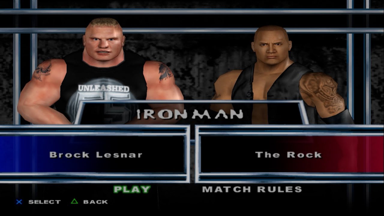 WWE SmackDown! Here Comes the Pain - Brock Lesnar VS The Rock (IRON MAN)