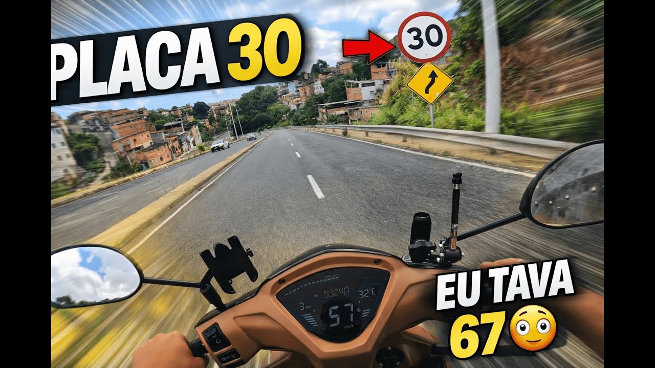 PLACA 30… EU TAVA 67 😳 | DESCIDA PERIGOSA NO MOTOVLOG 🛵💨