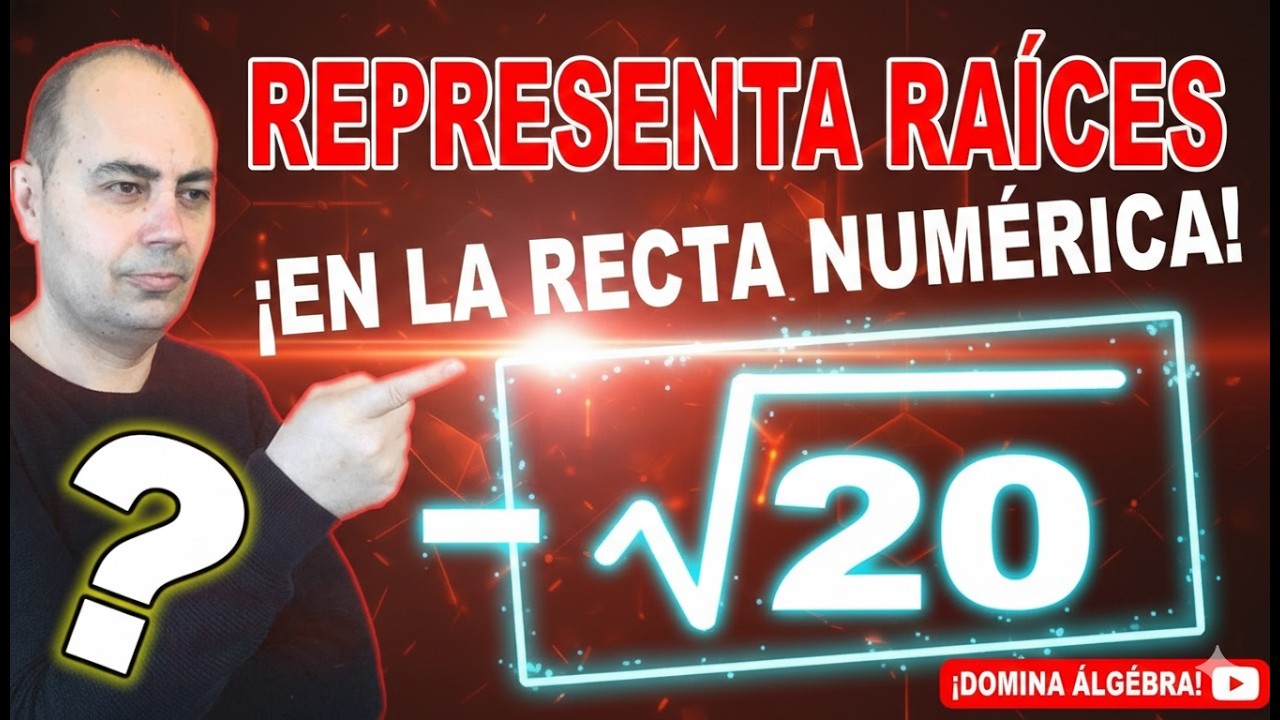 Representación en la Recta 📏 Raíz -√20 Explicada