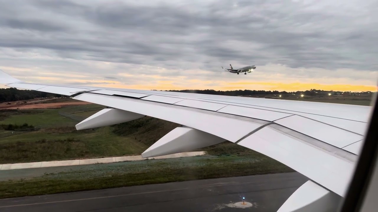 Lufthansa A350 Evening Takeoff from Charlotte (CLT) to Munich (MUC)