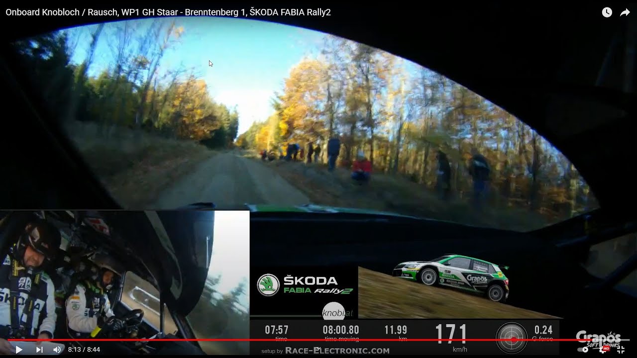 Onboard Knobloch / Rausch, WP1 GH Staar - Brenntenberg 1, &Scaron;KODA FABIA Rally2, Little Finnland