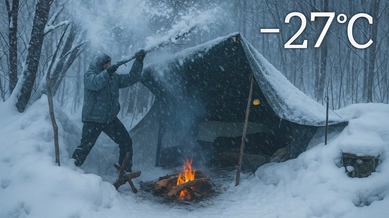 Alone 6 Days in a -27°C Blizzard | No Shelter. No Fire. Just Survival