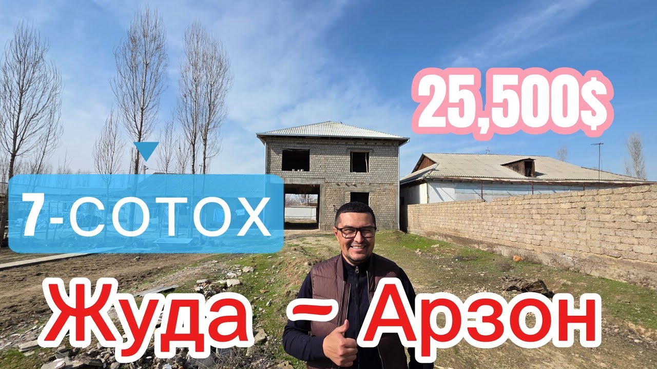 АРЗОН 7-СОТОК УЙ-ЖОЙ УЧАСТКА АРЗОН НАРХДА СОТИЛАДИ.