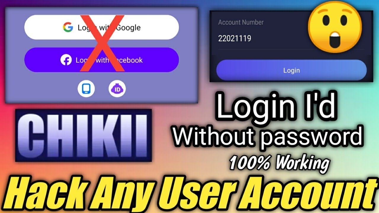 Login Without password In Chikii | Hack Any User Account in Chikii | login with I'd only