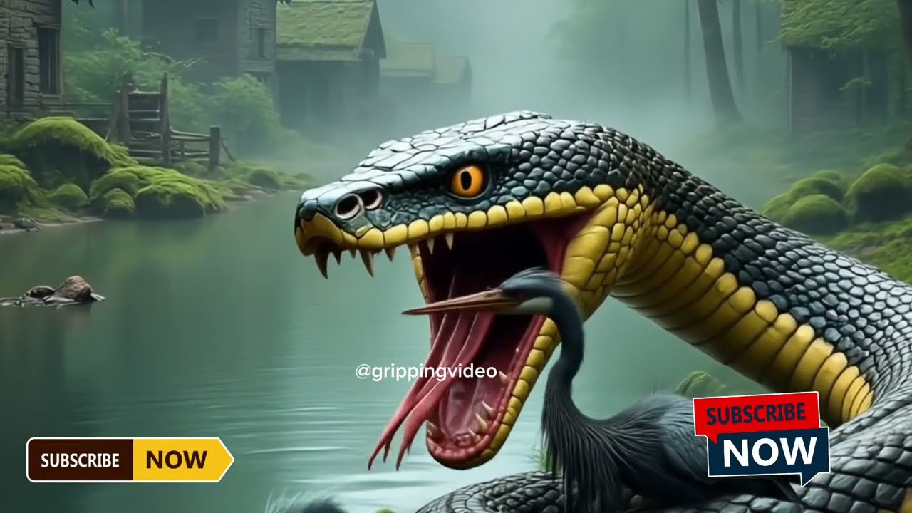 bango birds are not afraid of giant snakes,