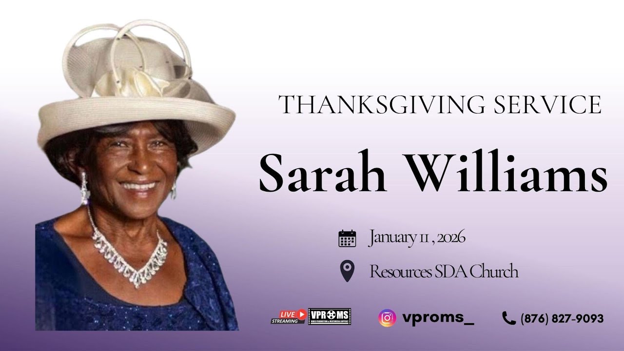 Service of Thanksgiving for the life of Sarah Williams