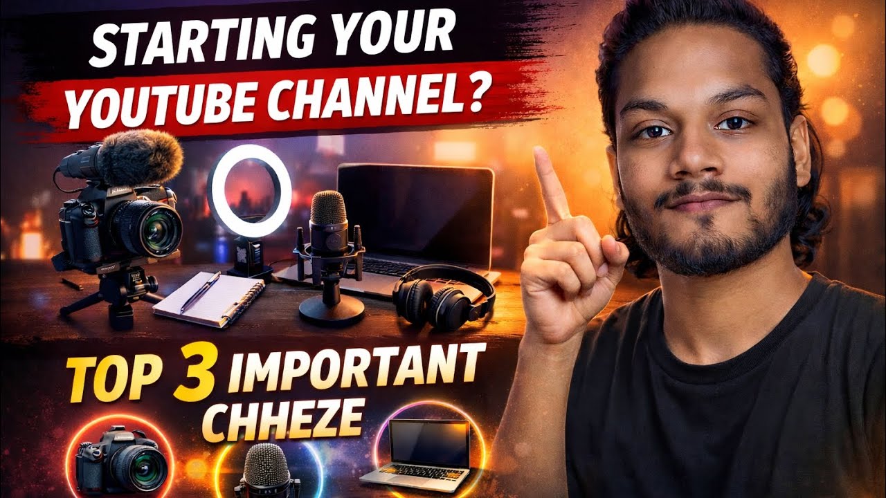 YouTube Start Karne Ke Liye Sirf Ye 3 Cheeze Zaroori Hai | Full Explain Vlog??#forbeginners#youtube 