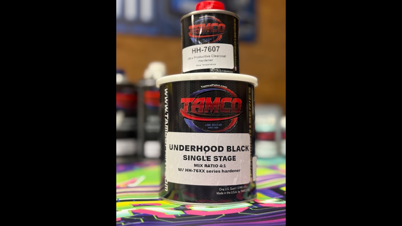 Let’s Paint some Underhood Black Single Stage Tamco w/ Luma III Shadow Primer gun 1.3 Tip