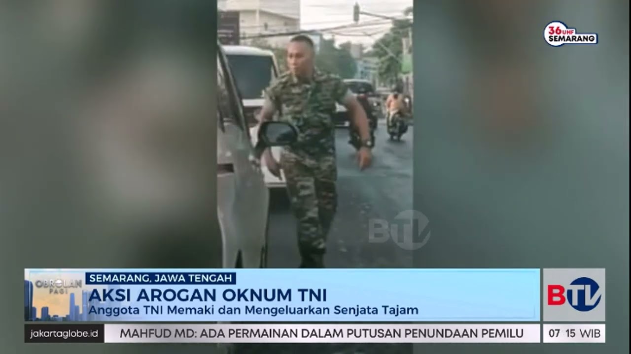 Aksi Arogan Oknum TNI Memaki Kendaraan Lain Viral