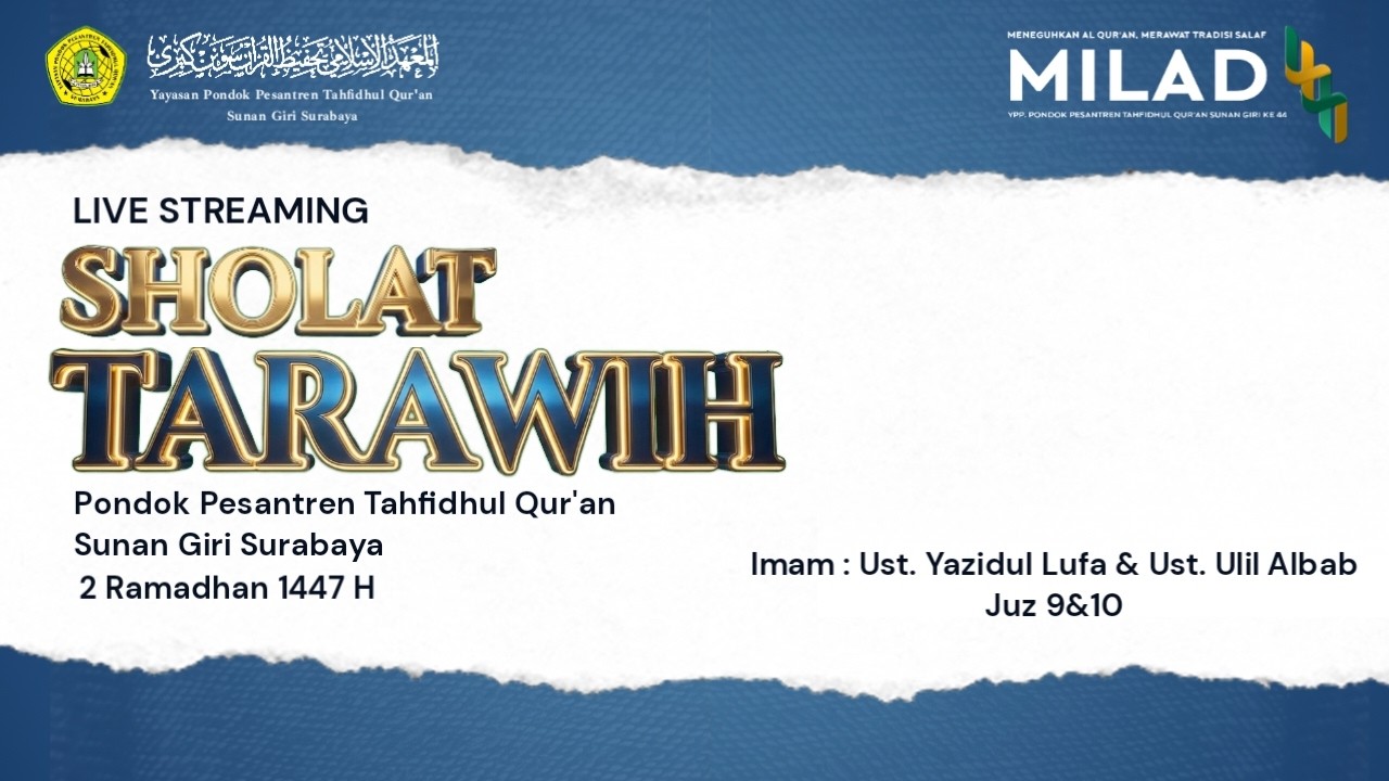 🔴 LIVE STREAMING | Sholat Tarawih 5 Ramadhan 1447 H - Juz 9&10 Bersama Imam Ust. Yazidul & Ust. Ulil