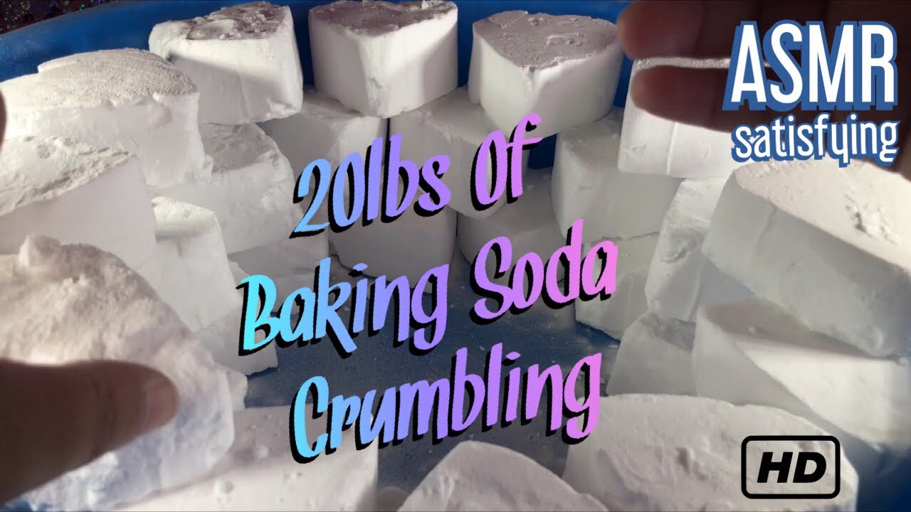 Most Satisfying 20lbs of  Baking Soda Crumbling Powder Play ASMR