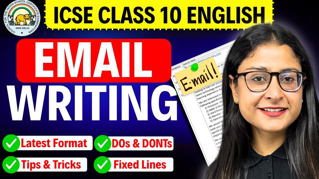 ICSE 2026 | Email Writing in 5 Mins 🔥 ICSE Class 10 🔥 Latest Format + Tricks | Nikita Singh