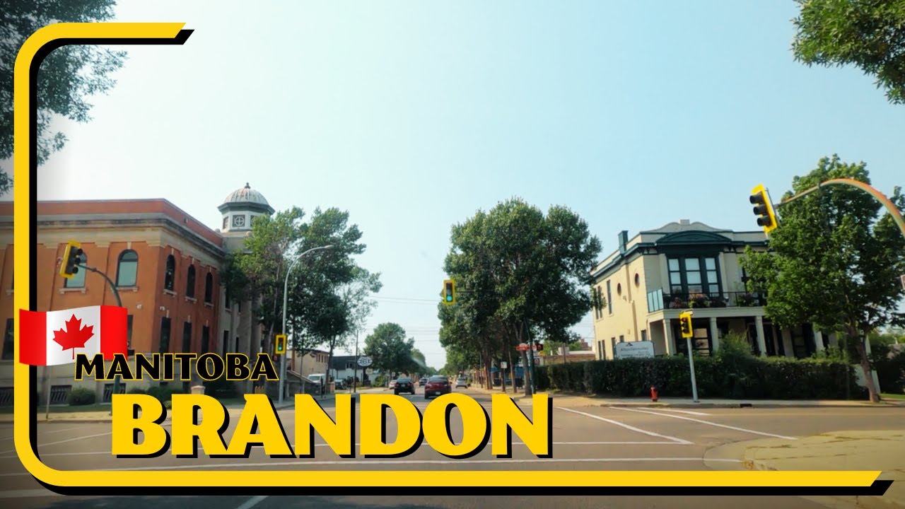 Tour around City of BRANDON, Manitoba | Canada [4K]