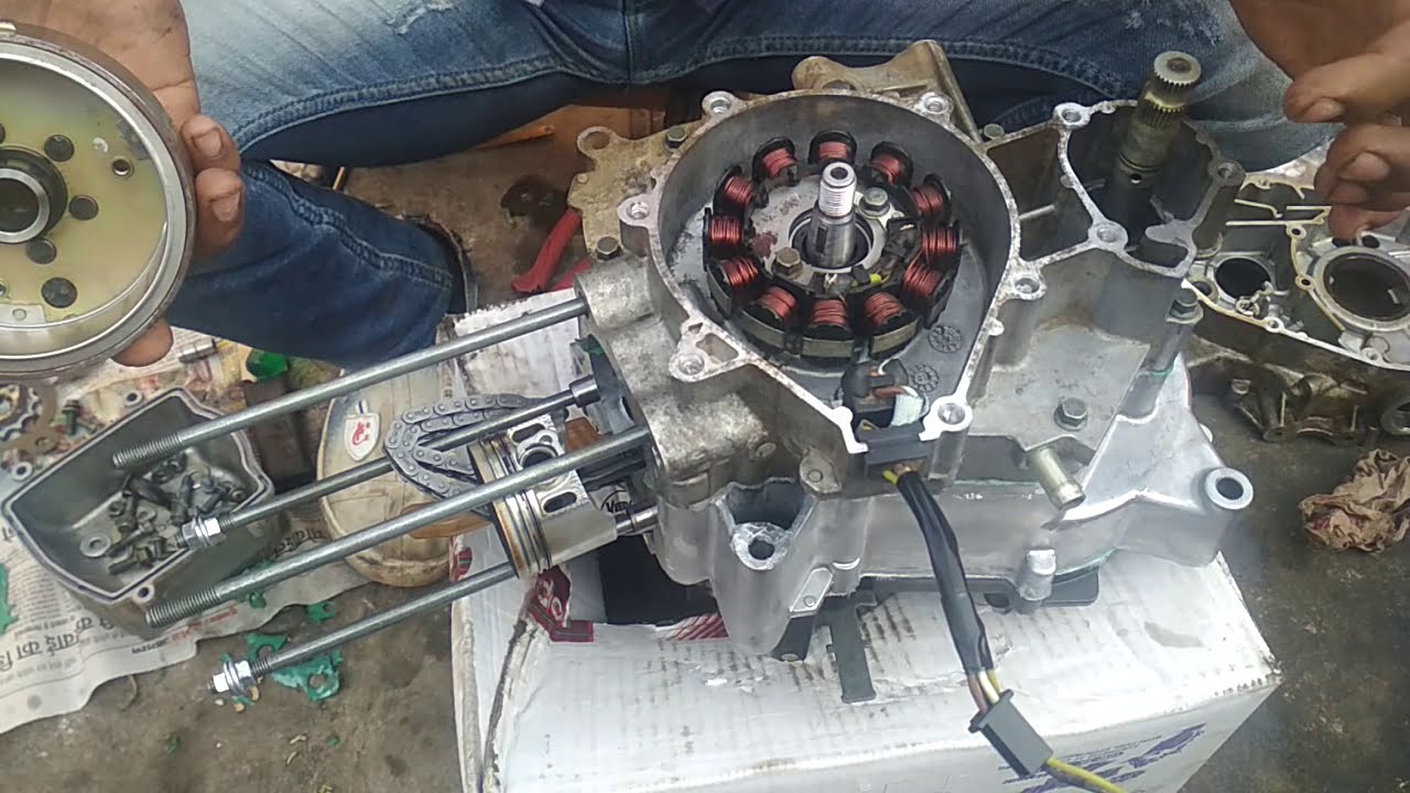Tvs xl 100 full engine fitting ( part 2)