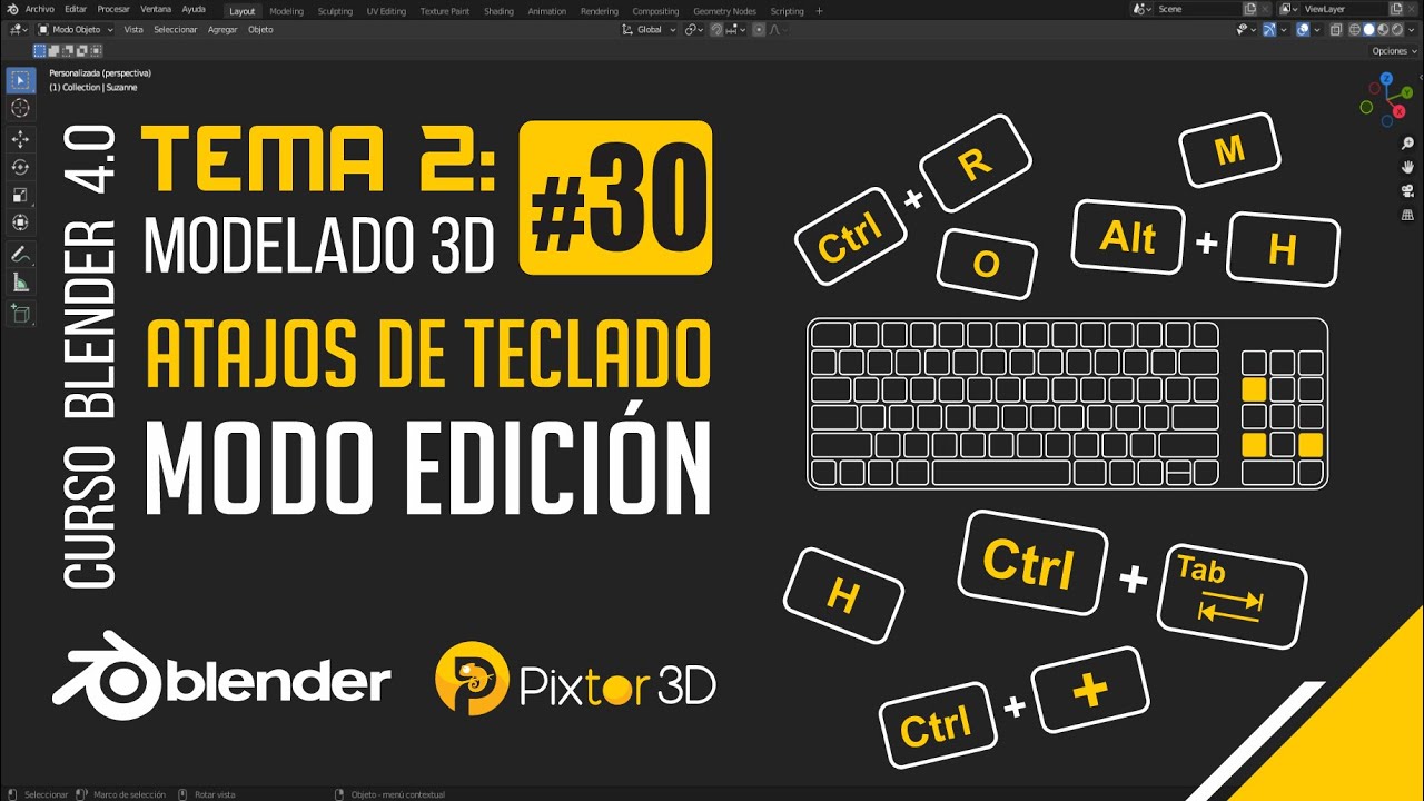 Blender tema 2 clase 30 - Atajos de teclado