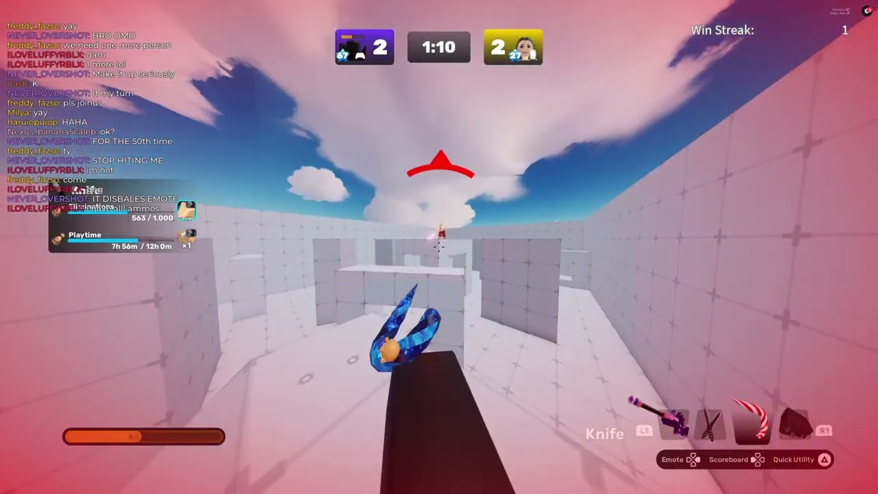 1v1ing my gf but i let her win cus im nice bf👍