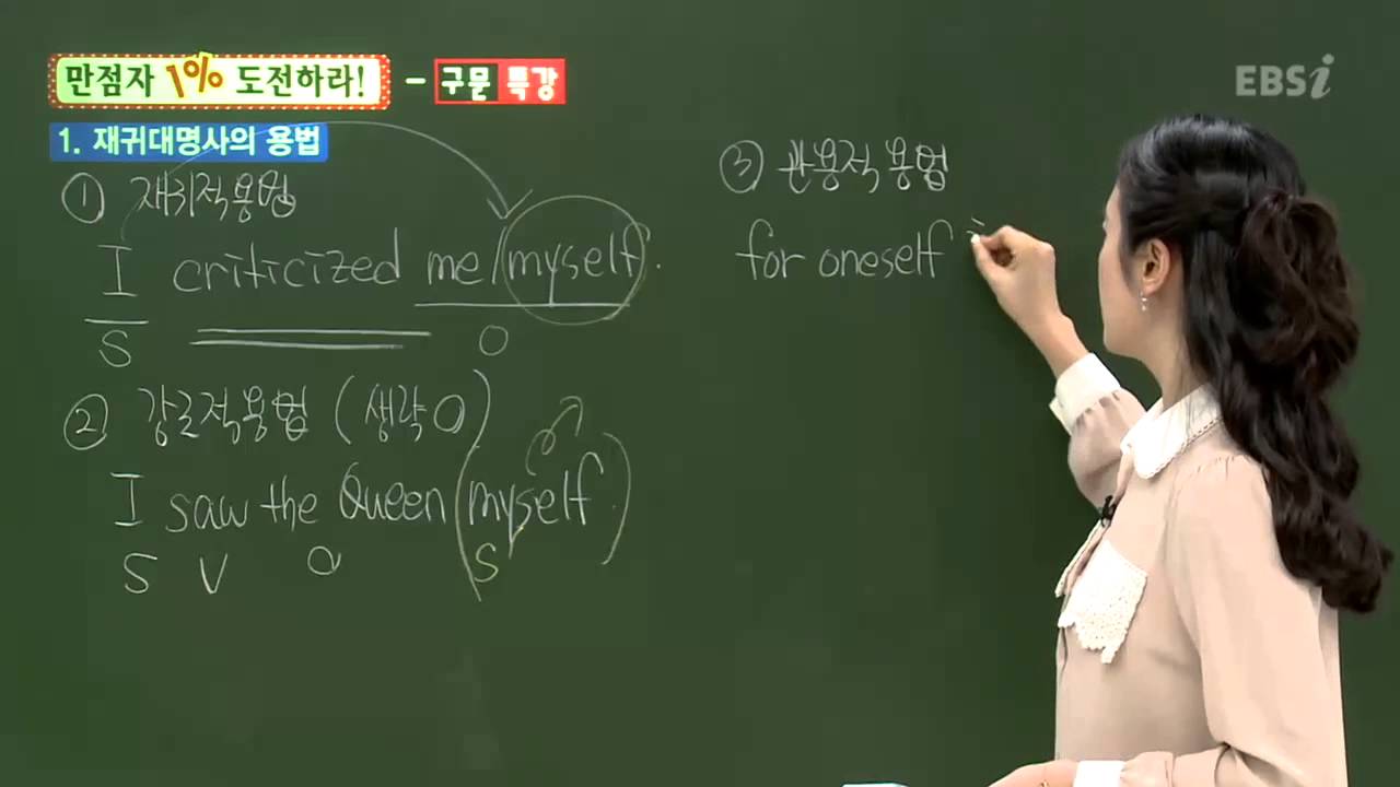 EBS [영어] 재귀대명사의 용법