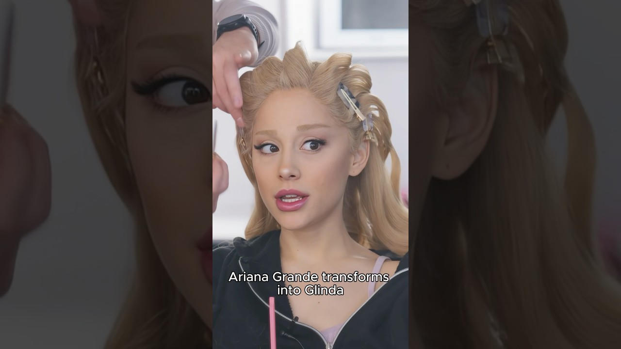 Ариана Гранде превращается в Глинду из фильма &laquo;ЗЛОЙ&raquo; #шорты #злая #АрианаГранде #глинда