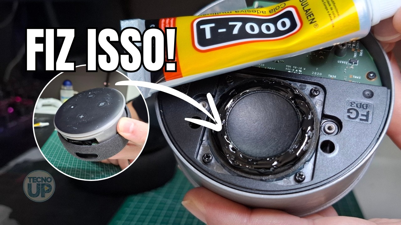 Alto-Falante da Alexa EchoDot com Cola T-7000. Funciona?