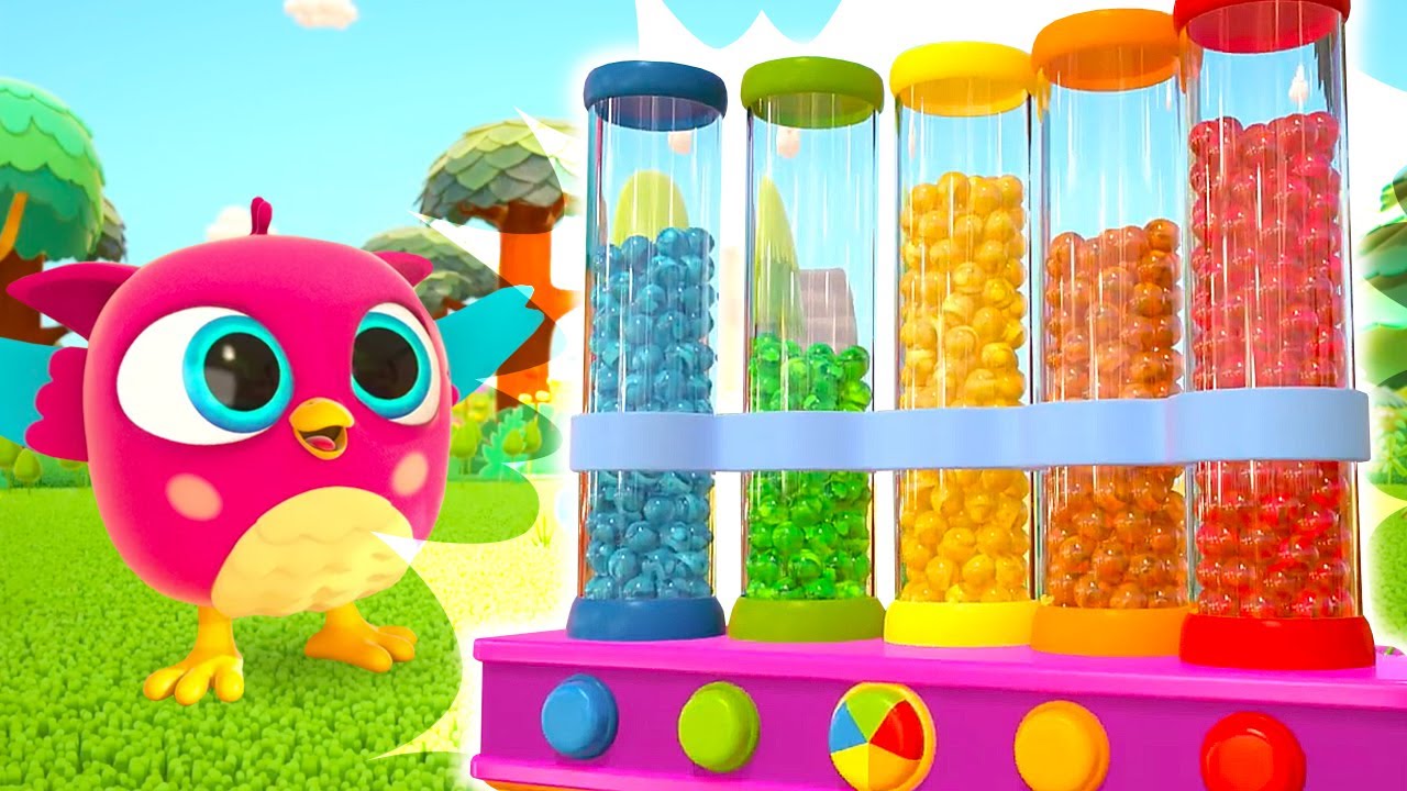 Hophop a coruja e PeckPeck Brincam com Bolinhas de Gude Coloridas!