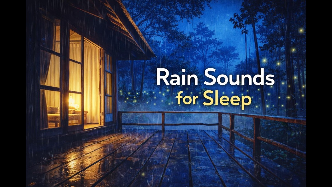 Rain Sounds for Sleep – Cozy Forest Night Rain Ambience (3 Hours)