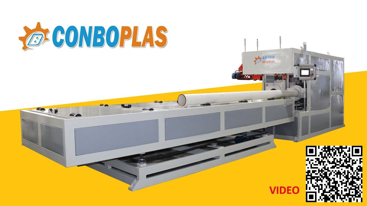 SGK250, 50mm-250mm, Online Fully-automatic PVC pipe Belling machine, Molds: U, R & Blowing square.