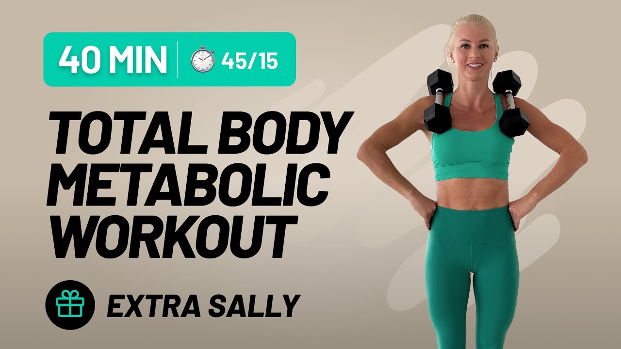 35 Min Total Body Metabolic Workout with Dumbbells + Sally Challenge | High-Intensity Home Fitness