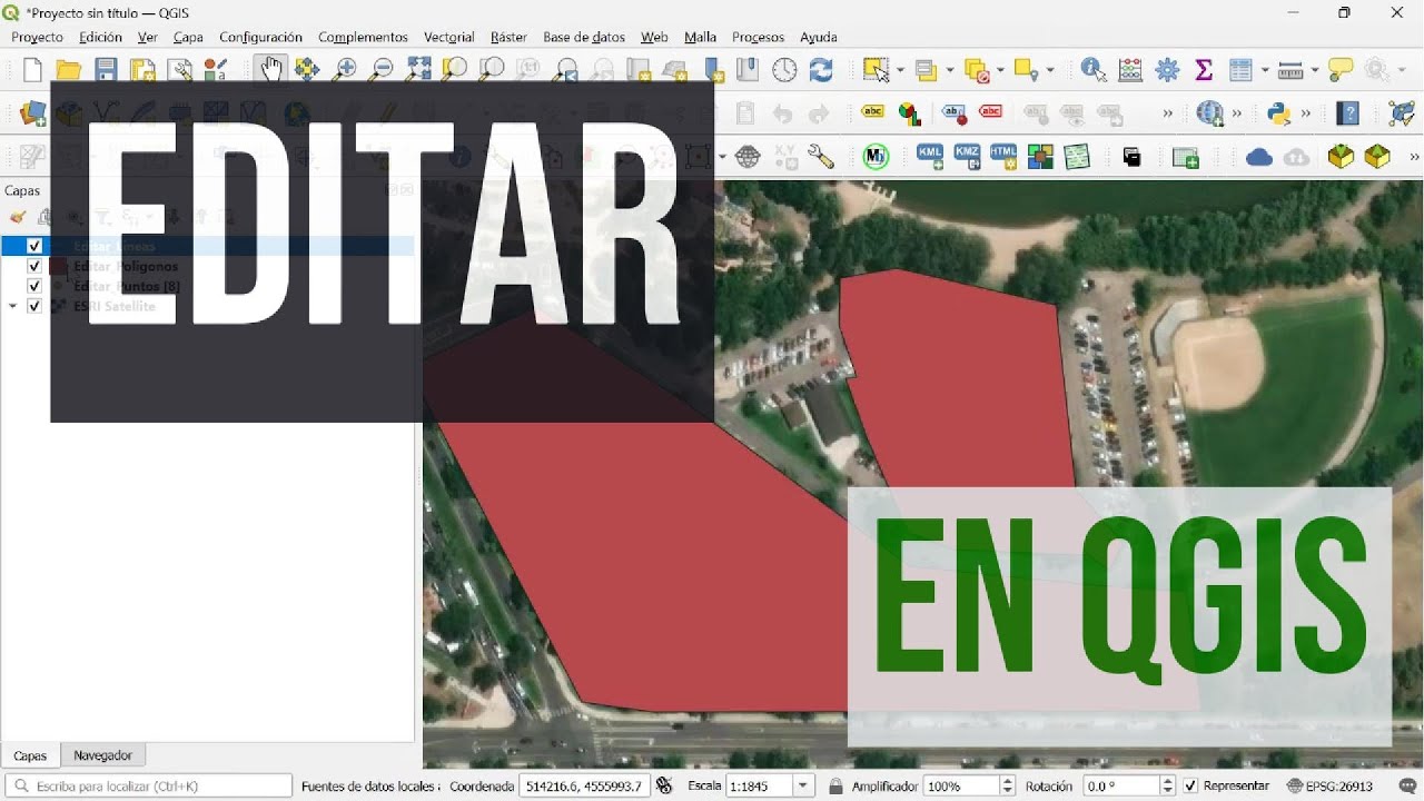QGIS: Cómo crear y editar puntos, líneas y polígonos | Para principiantes - Parte 1