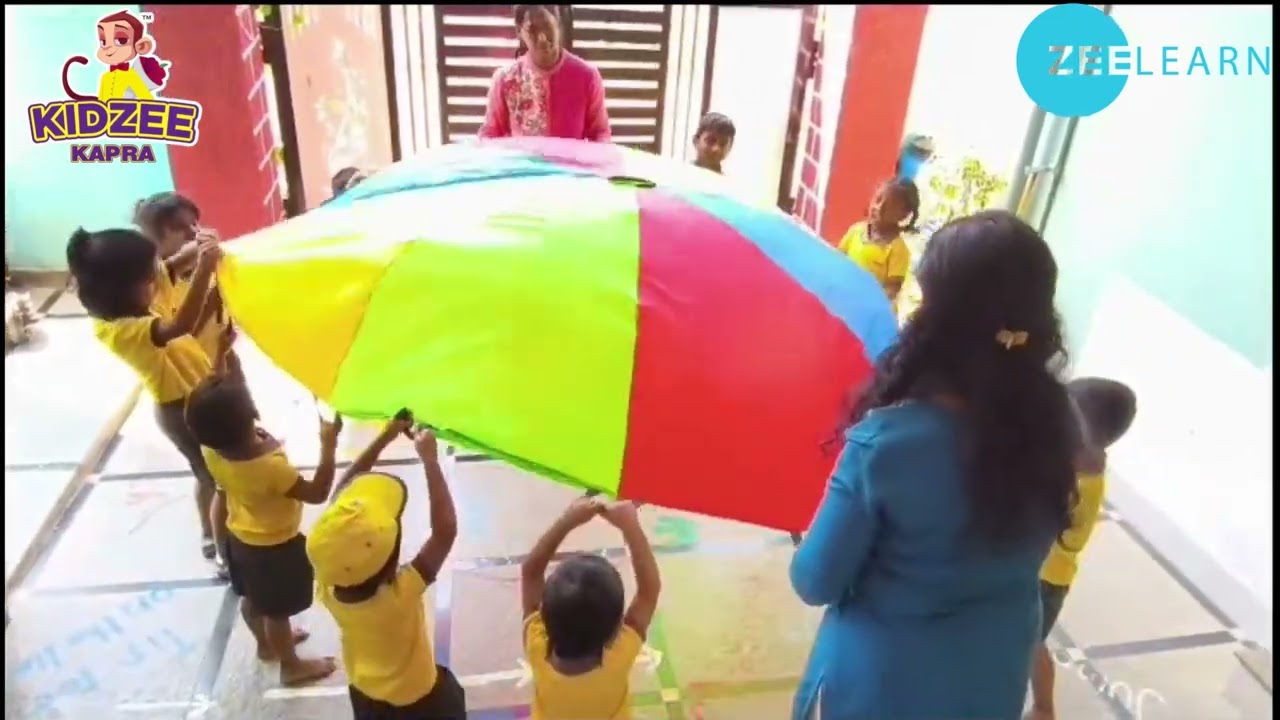Parachute Songs and Rhymes at Kidzee Kapra