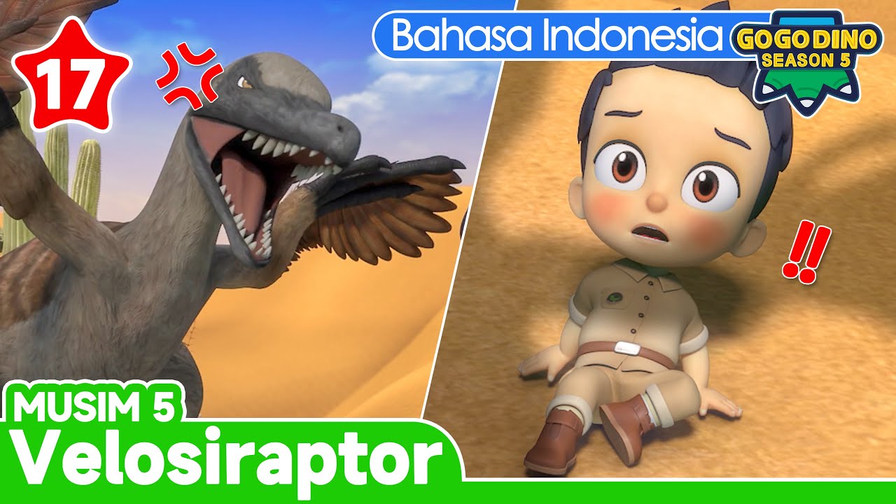 🌟Terbaru🪽 GOGODINO Musim 5 EP17 Velosiraptor Yang Berbulu | Kartun Anak | Animasi Dinosaurus