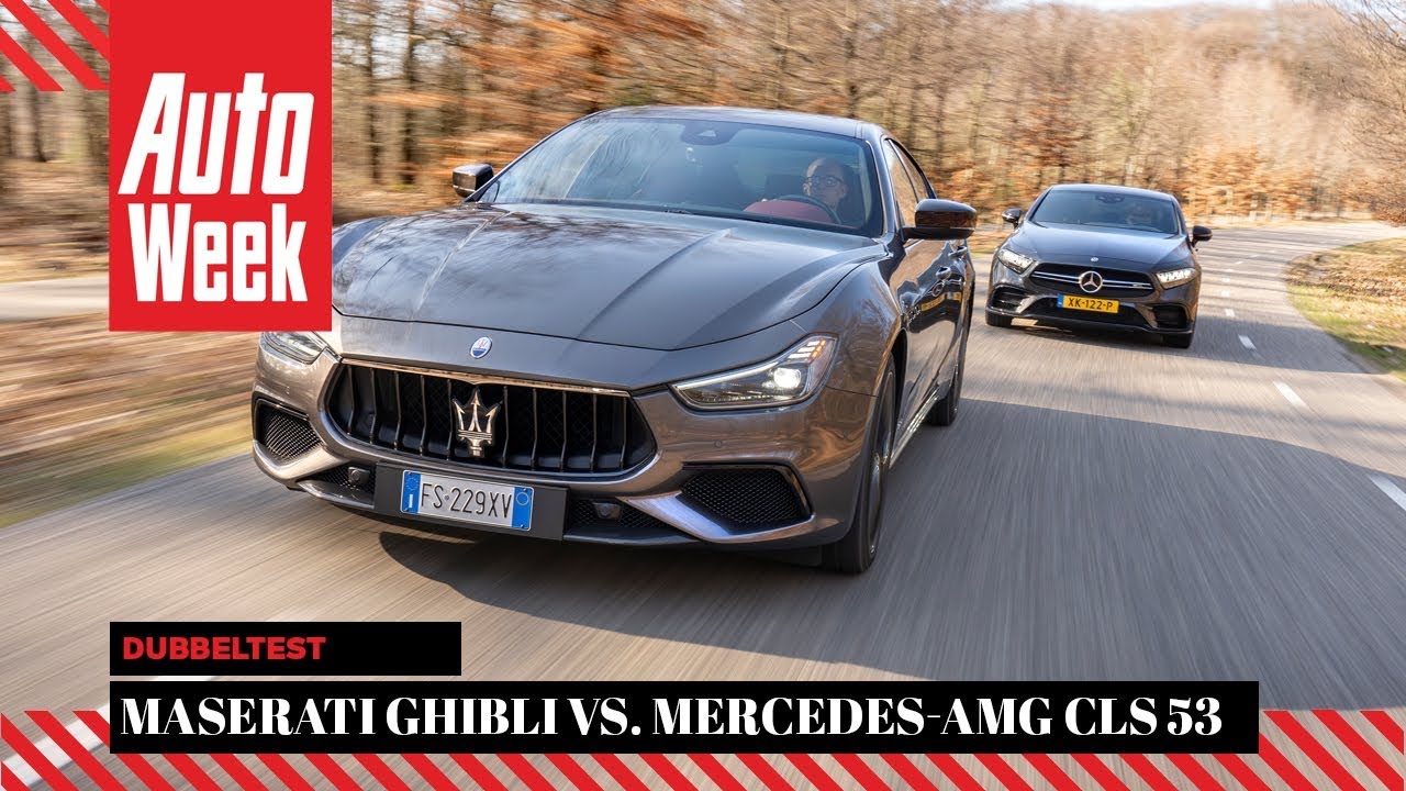 Maserati Ghibli vs. Mercedes-AMG CLS 53 - AutoWeek dubbeltest - English subtitles