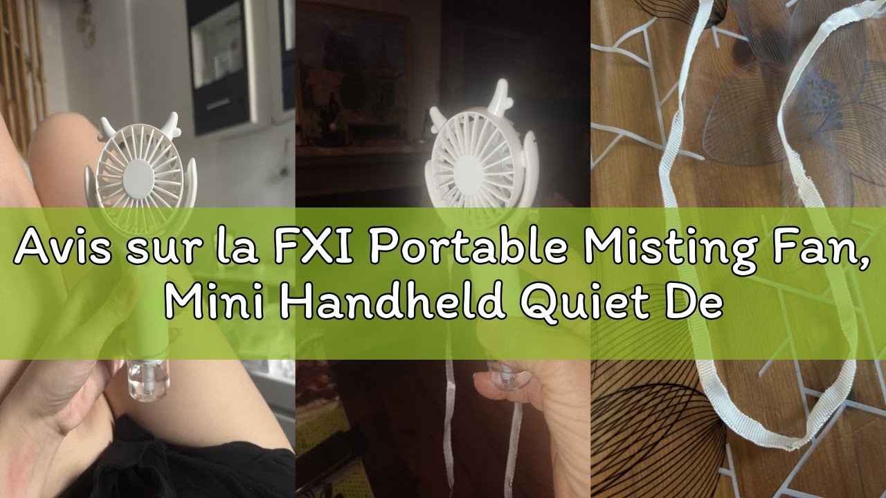 Avis sur la FXI Portable Misting Fan, Mini Handheld Quiet Desk Fan, USB Rechargeable Handheld Fan 3