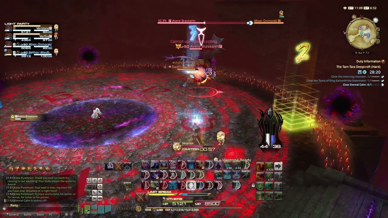 Tam-Tara Deepcroft (Hard) Final Boss - RDM Only - Level Synced